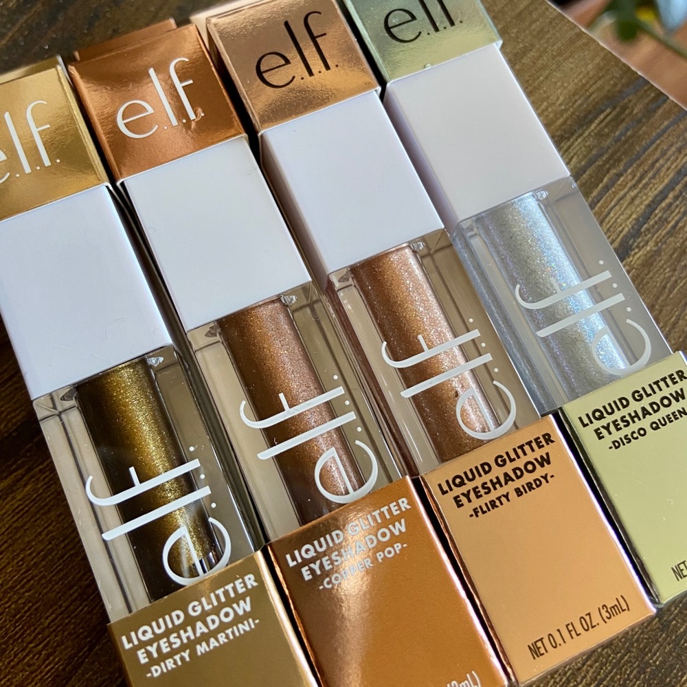 NIB Elf Liquid Glitter Eyeshadow Bundle x4